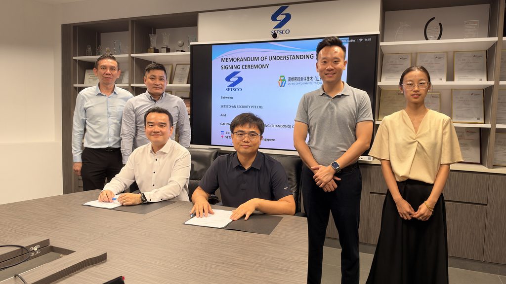 𝗦𝗘𝗧𝗦𝗖𝗢-𝗔𝗡 𝗦𝗲𝗰𝘂𝗿𝗶𝘁𝘆 𝗣𝘁𝗲 𝗟𝘁𝗱 𝗮𝗻𝗱 𝗚𝗔𝗢 𝗪𝗘𝗜 𝗖𝗥𝗬𝗣𝗧𝗢𝗚𝗥𝗔𝗣𝗛𝗬 𝗧𝗘𝗦𝗧𝗜𝗡𝗚 (𝗦𝗛𝗔𝗡𝗗𝗢𝗡𝗚) 𝗖𝗢., 𝗟𝗧𝗗. Signs MOU
